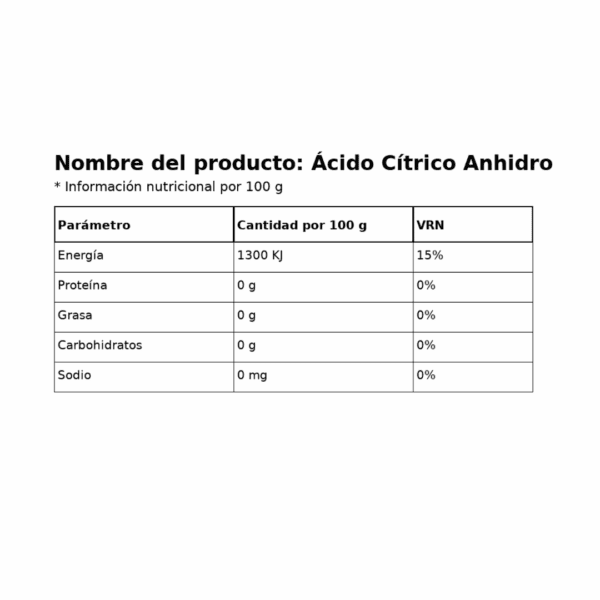 Ácido Cítrico Anhidro Chile Smart Brew (1) Acido Citrico Anhidro en Chile Smart Brew