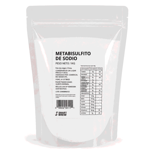 Metabisulfito de sodio 1 kg con envío a todo Chile