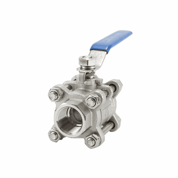 Válvula de bola de 3 cuerpos inox en Chile