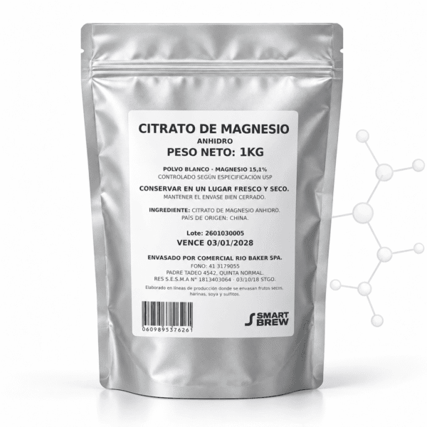 Citrato de Magnesio en polvo 1 kg con envio a todo Chile
