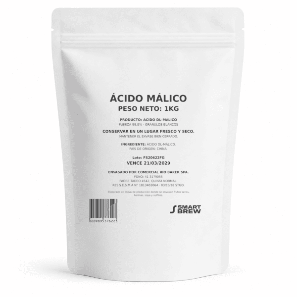 Ácido Málico 1 kg | Acidulante Grado Alimenticio | Smart Brew