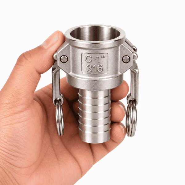 Acople Camlock tipo C de 1 pulgada fabricado en acero inoxidable